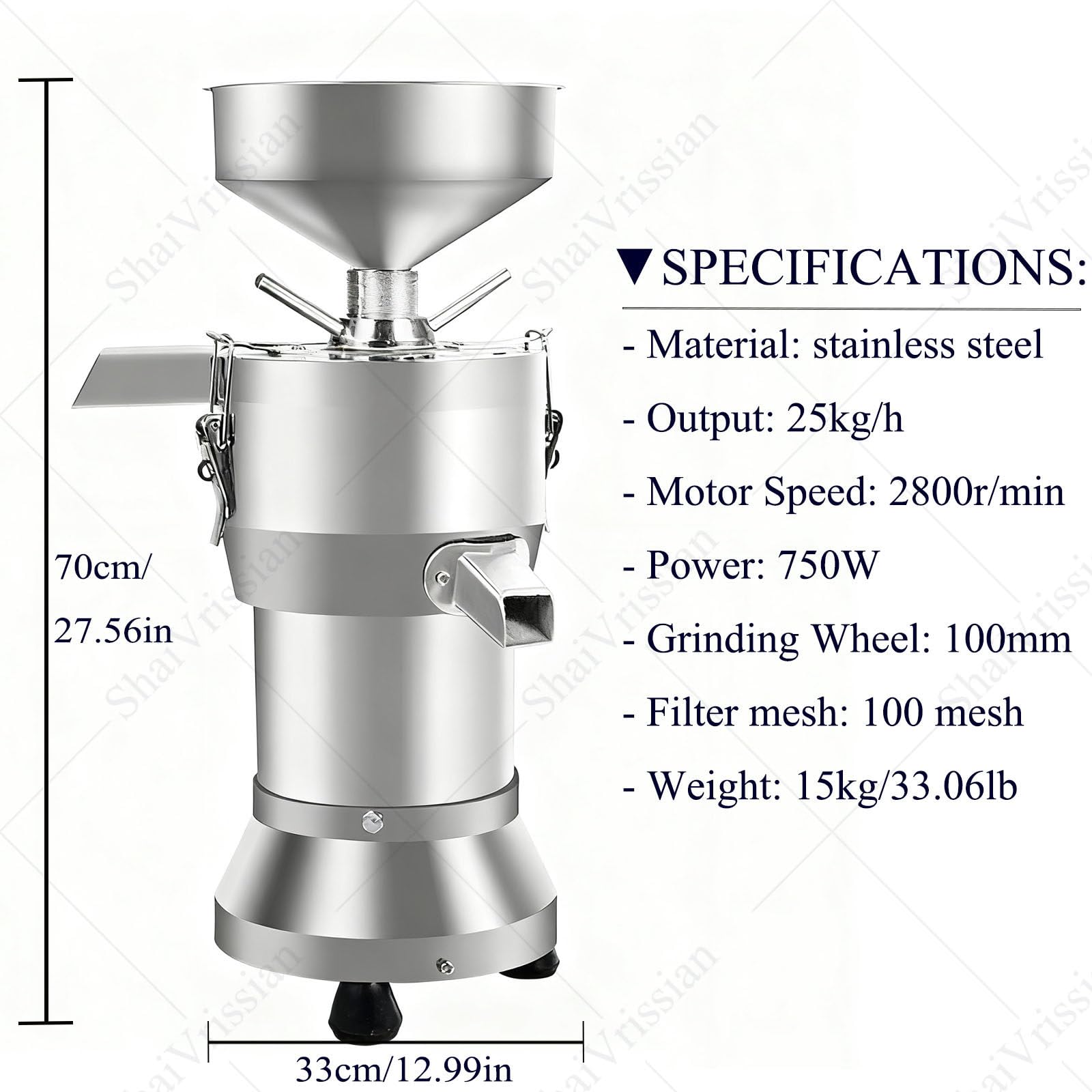 750w Professioneller Großer Sojamilchbereiter,Kommerzieller Pflanzenmilchbereiter,Edelstahl,Automatische Trennung,2800 Rpm,Für Hafermilch,Mandelmilch,Sojamilch