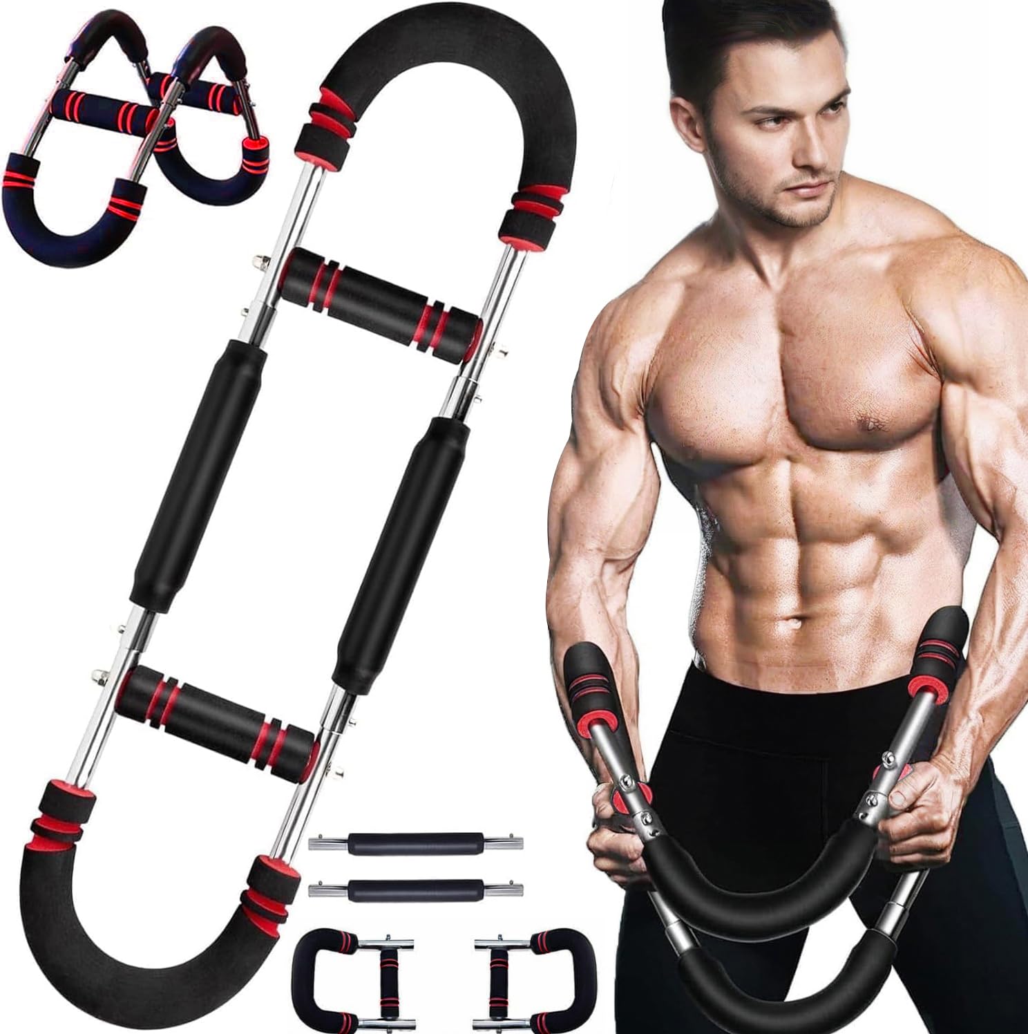 PRUINKLE Adjustable Power Twister Bar | Arm & Chest Workout At Home, Gorilla Bar Trainer