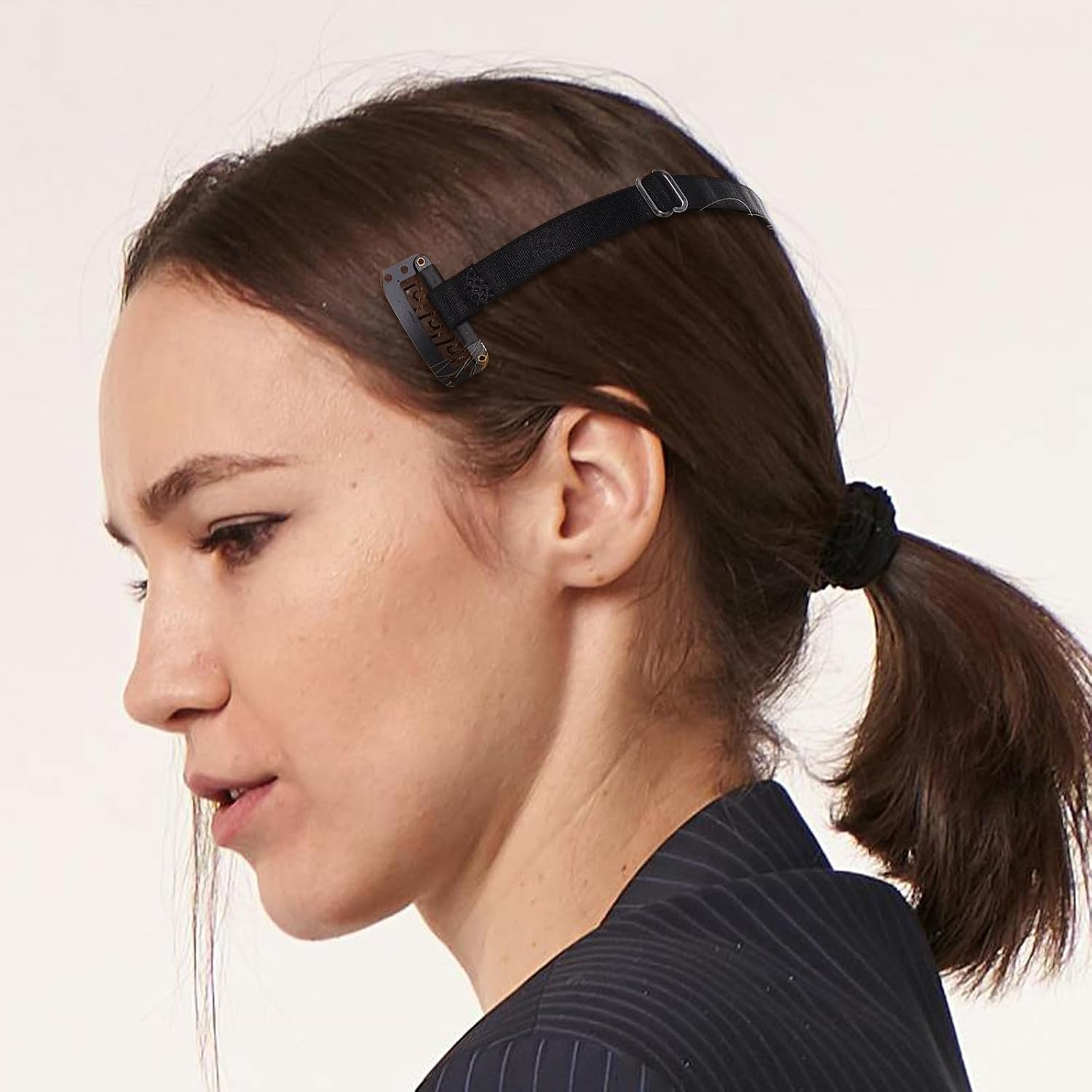 NOLITOY Adjustable Face Lifting Elastic Strap Black Facial Lifting Bands Chin Tightener for Saggy Skin and Wrinkles Support Daily Use