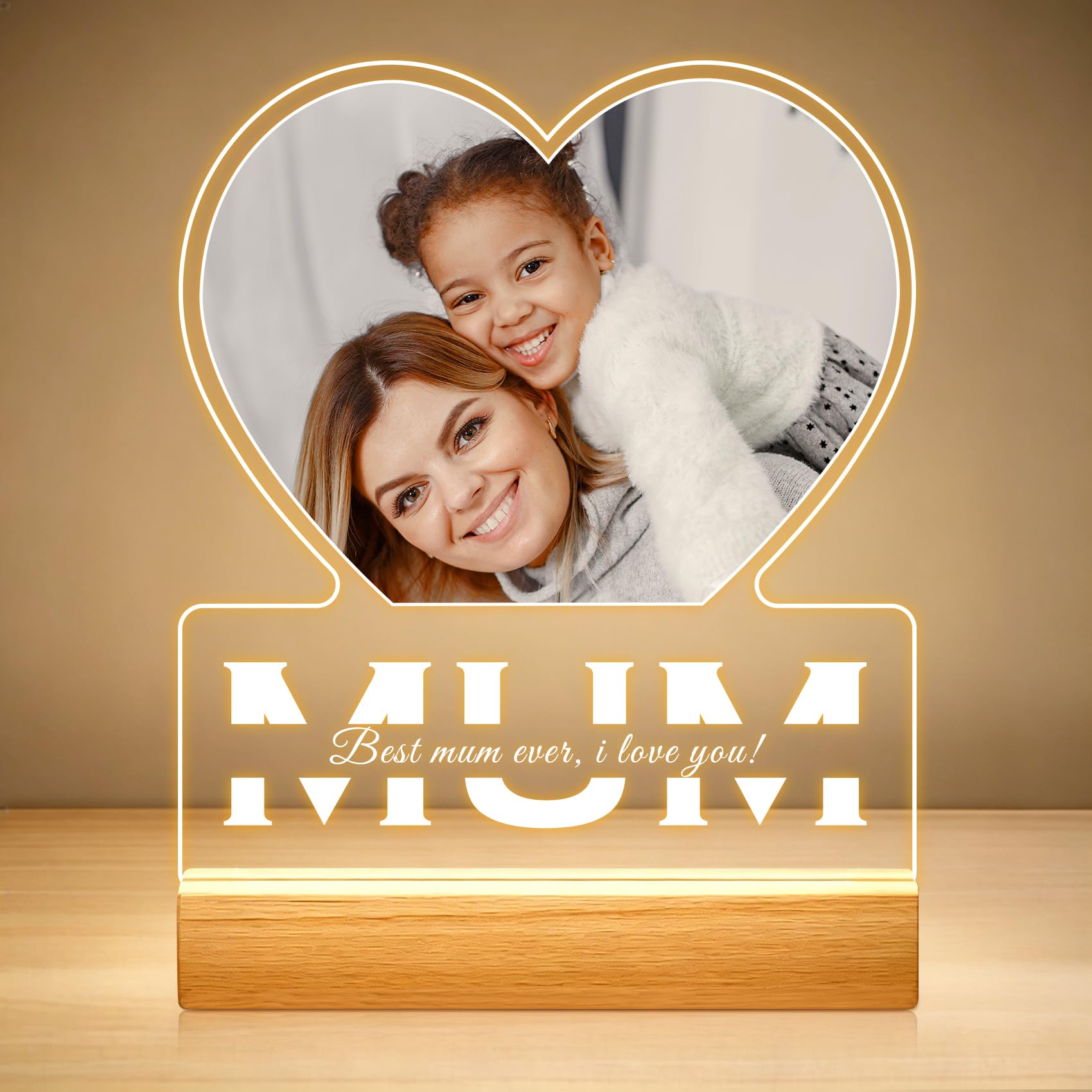 Personalised Photo frame, Personalised Gifts for Mum from Daughter Son
