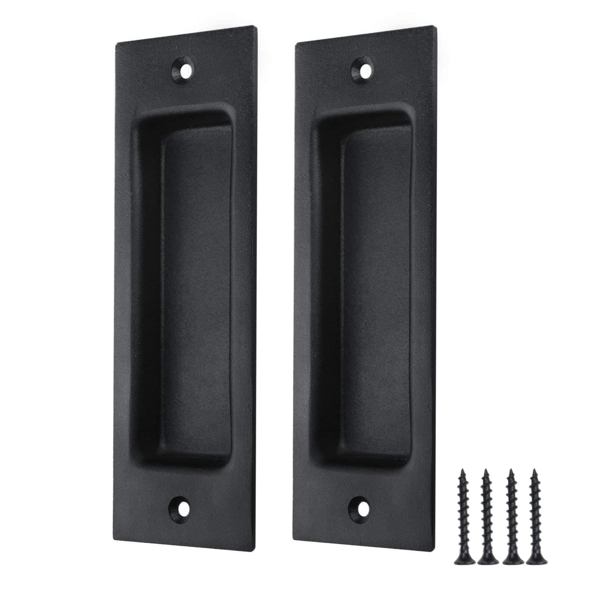 Buy 6.5" 2 Pack Sliding Barn Door Handle Heavy Duty Finger Pull Set