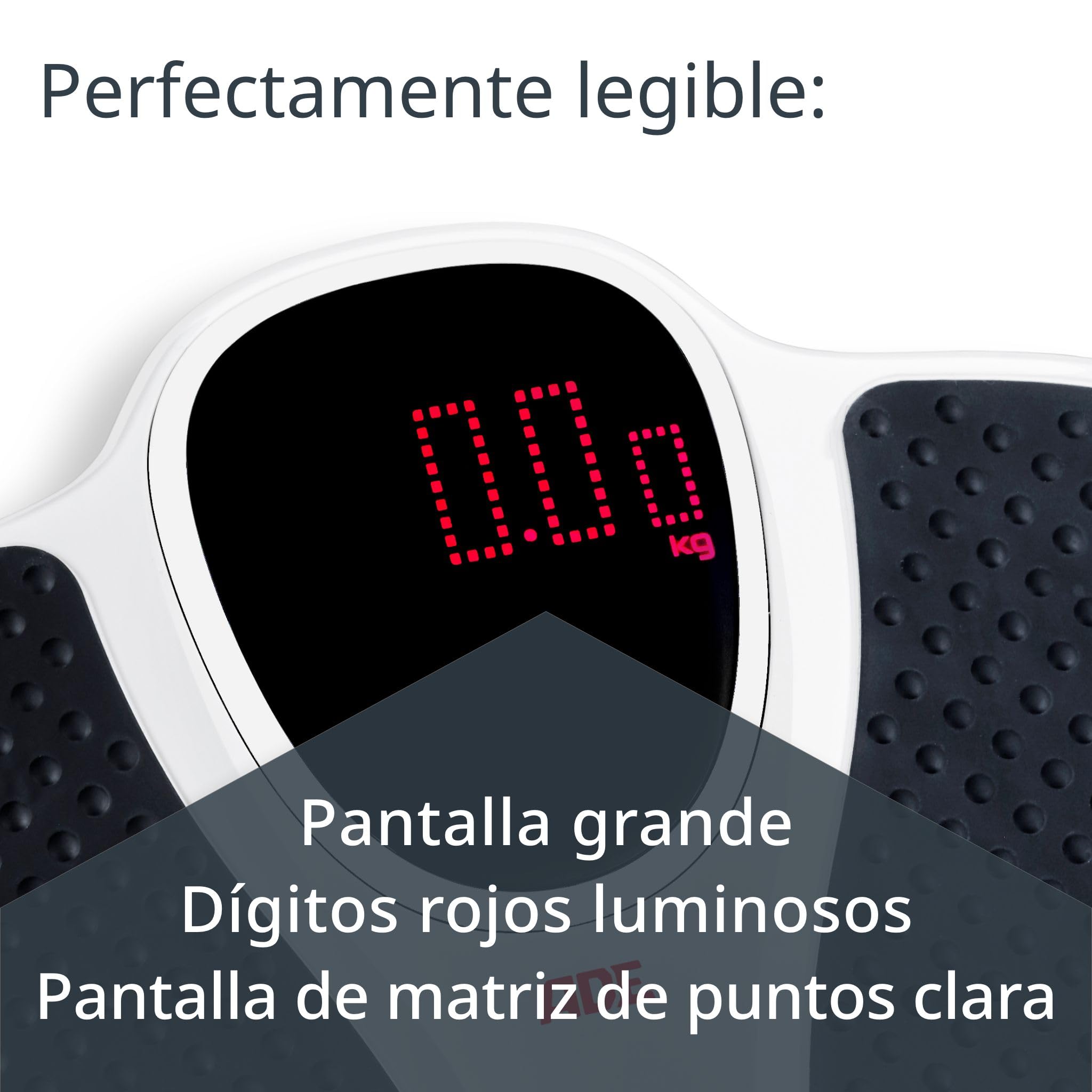 ADE Báscula digital de baño hasta 200 kg | superficie de pesaje extra ancha antideslizante | balanza peso corporal con gran pantalla | báscula profesional | gran capacidad de carga