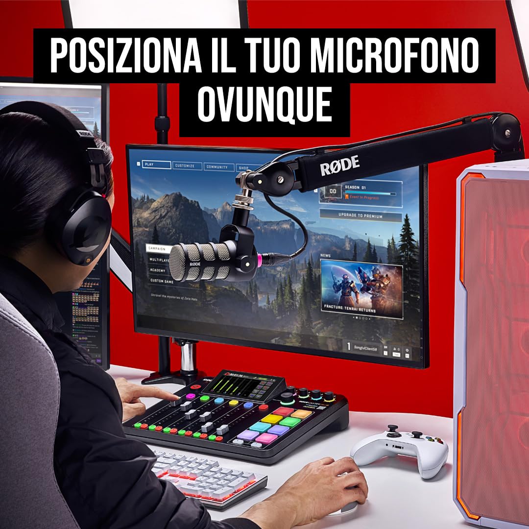 RØDE PSA1+ Braccio da Studio Professionale con Smorzamento a Molla e Gestione Cavi