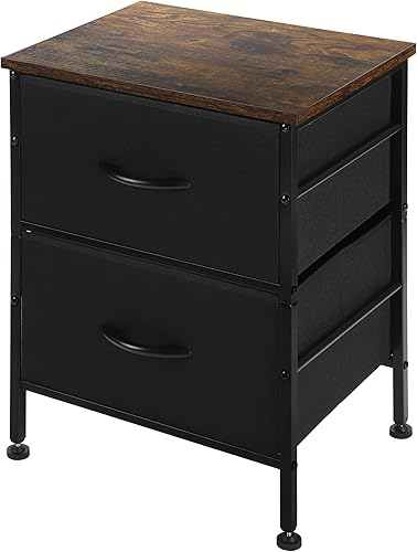 YOHKOH Cajones de almacenamiento altos con 2 cajones de tela extraíbles, unidad organizadora para dormitorio, sala de estar, contenedores de disponible en Yaxa Venezuela