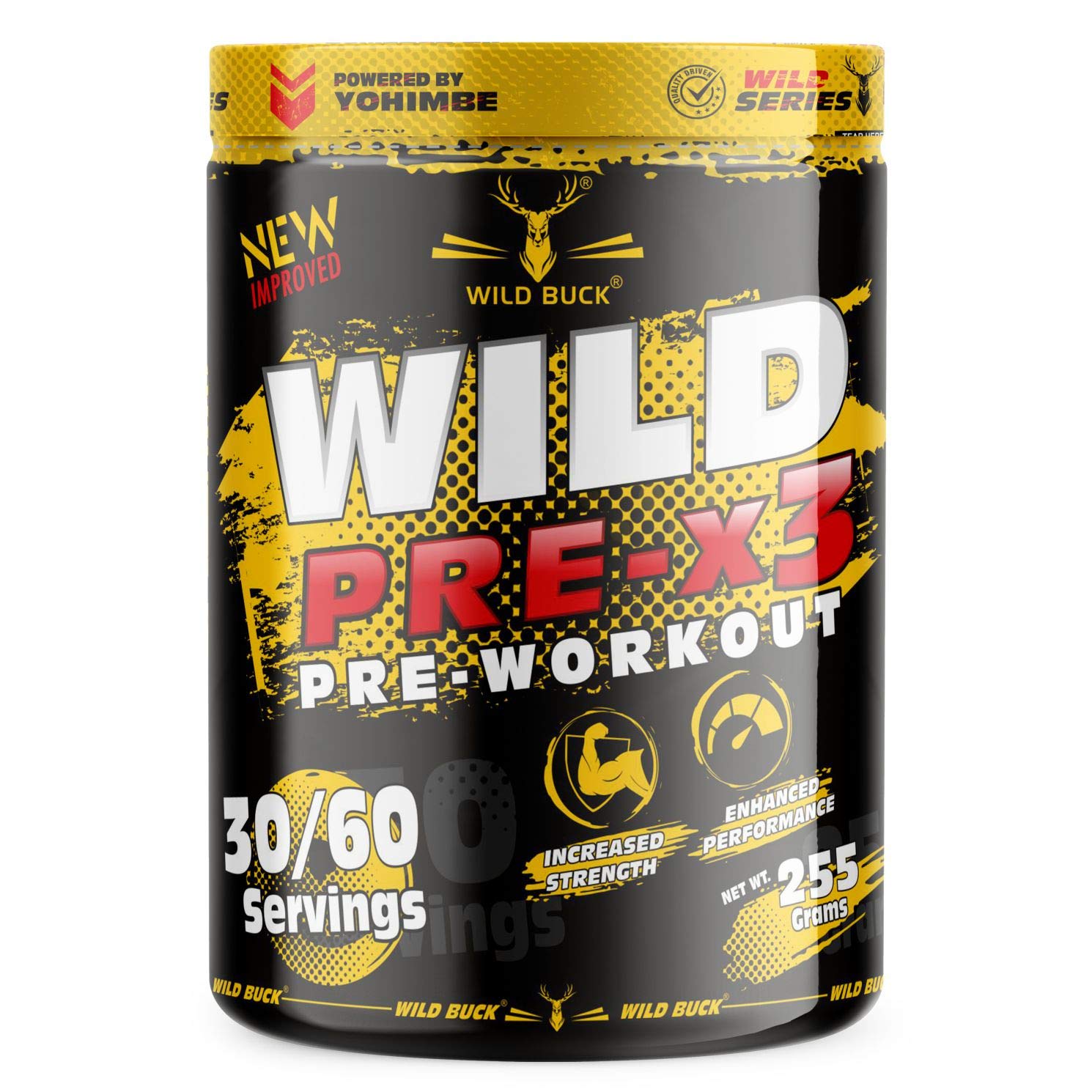 WILD BUCK Wild Pre X3 Pre Workout Gym Supplement to Boost Your Energy & Performance/Body Building Powder for Men & Women [30-60 Servings, Virgin Mojito, 255g] (B08BCM5Q3Z) Amazon Price History, Amazon Price Tracker