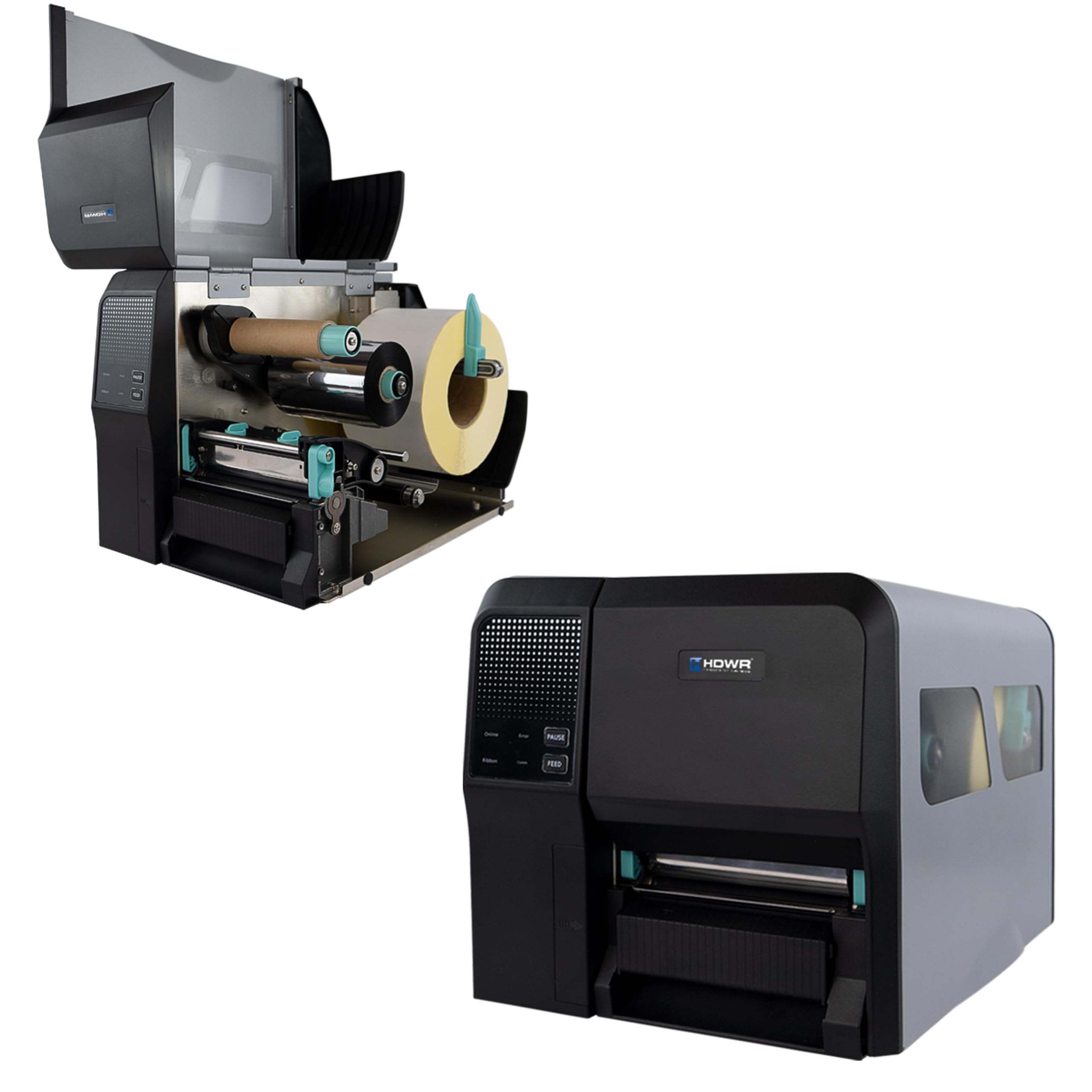 HDWR OPrint-IA200N, Impresora industrial de etiquetas, Tecnología térmica directa y de transferencia térmica, Resolución 203 dpi, Interfaces USB, Ethernet, Velocidad de impresión 203 mm/seg, Funciones