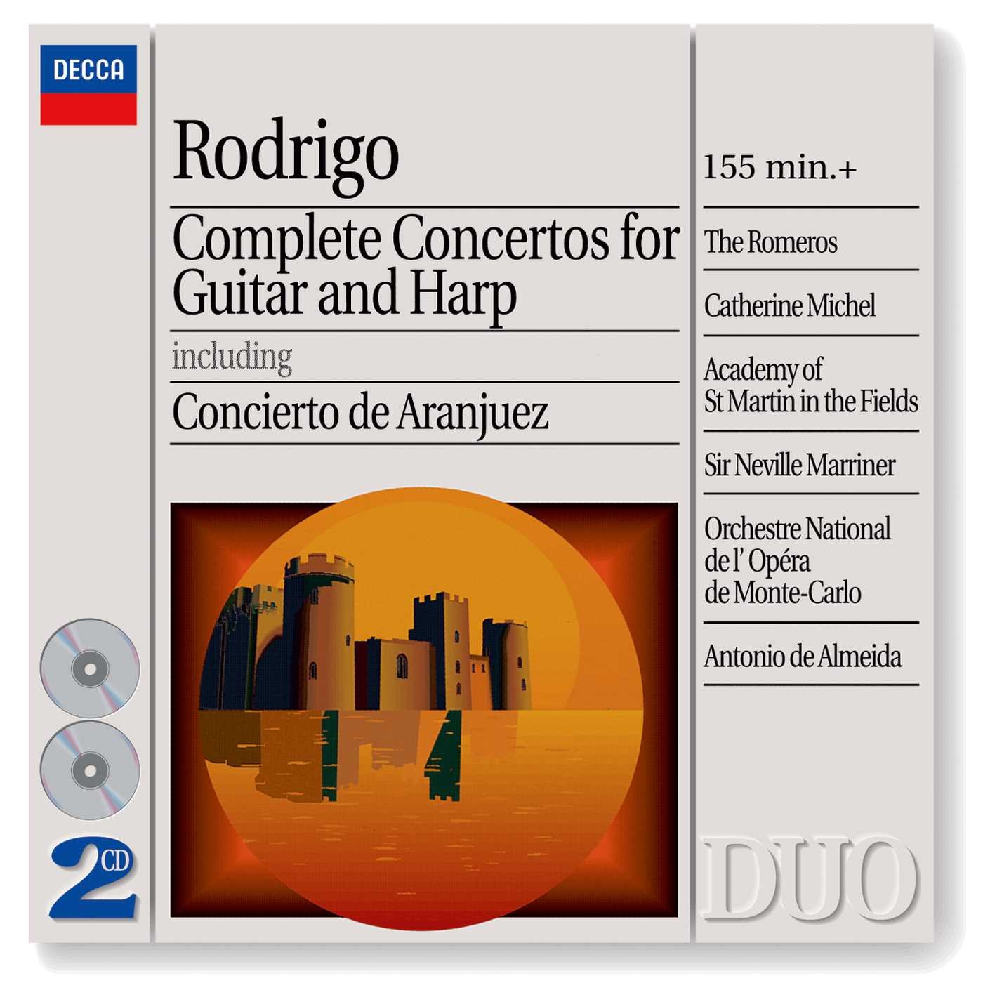 Rodrigo: Complete Concertos for Guitar and Harp incl. Concierto de Aranjuez [Audio CD] Angel Romero; Pepe Romero; Joaquin Rodrigo; Neville Marriner; Academy of St. Martin-in-the-Fields and Monte Carlo National Opera Orchestra