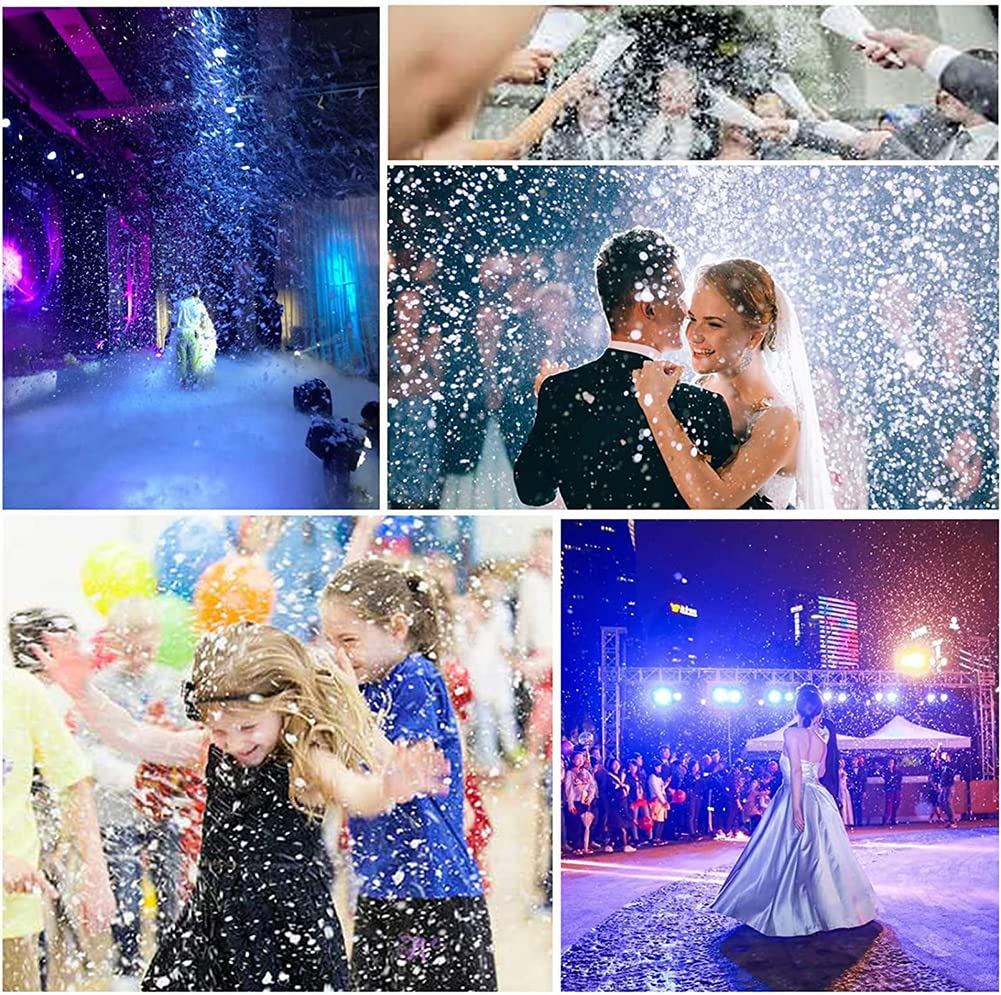 UWYTGF Portable Snowflake Maker 1500W Snow Machine with Controller, Outdoor and Indoor Fake Falling Snowflakes Stage Effect Machine Coverage Area 4-5M for Christmas, Wedding, Dj, Party