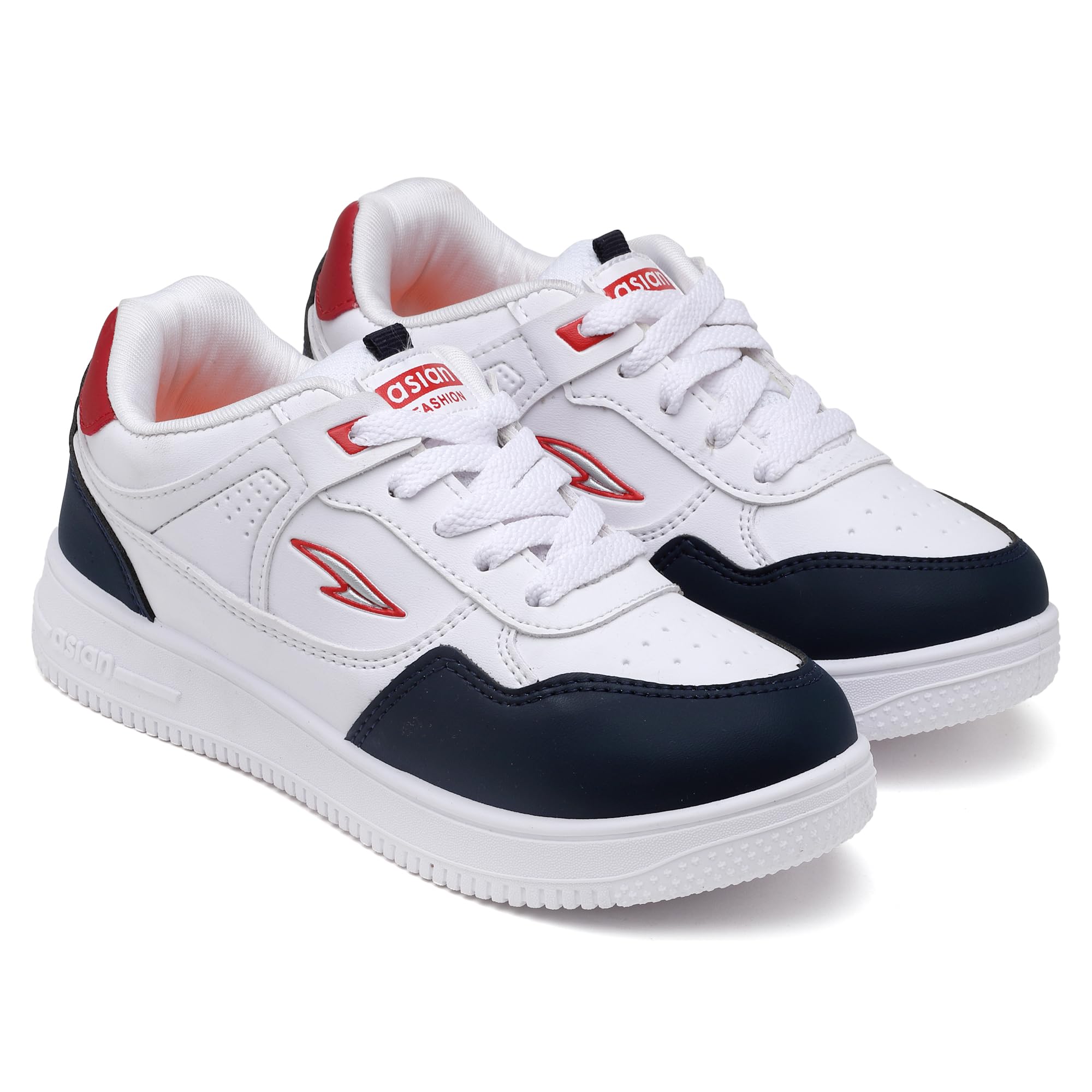 ASIAN Men's BOSTON-01 White Casual Sneaker Shoes with Synthetic Upper Lightweight Comfortable Mid Top Sneaker Shoes for Men's & Boy's