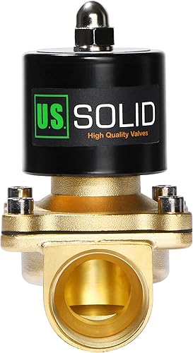Vista 2 de U.S. Solid 1" Válvula electromagnética eléctrica de latón 24VAC Normalmente cerrado VITON aire no potable combustible del agua