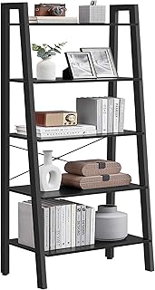 12 Wall Unit Ideas Living Room for Organized Stylish Storage 61 VASAGLE Ladder Shelf, 5-Tier Bookshelf, Storage Rack, Bookcase with Stee...