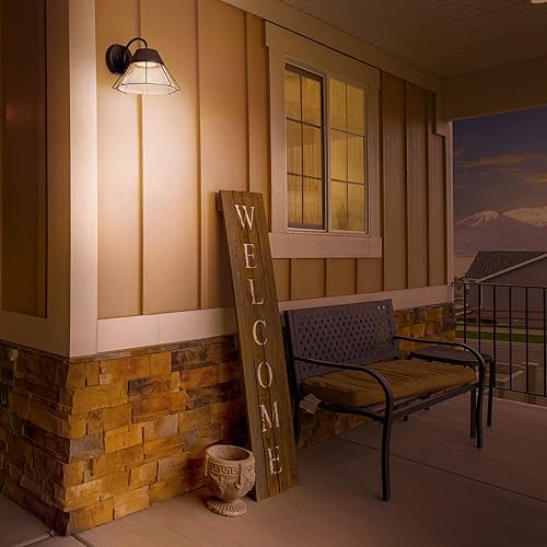 Miniatura 5 de Ultralux Lakestone - Lámpara exterior del atardecer al amanecer, lámpara exterior LED decorativa con fotocélula para luces de terraza, porche