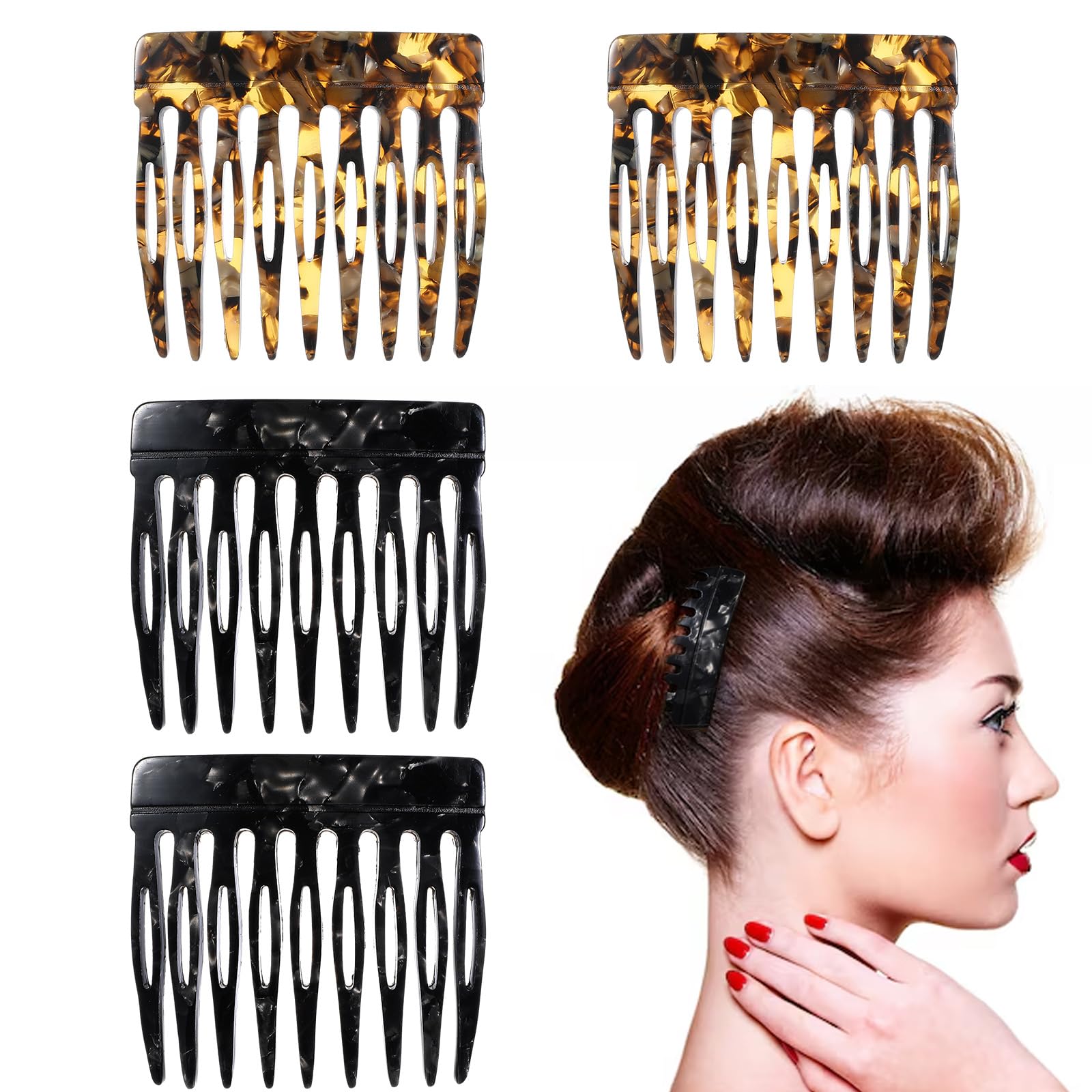 Amazon.com : 4Pcs Hair Side Combs for Women Fine Thin Hair  display picture 2