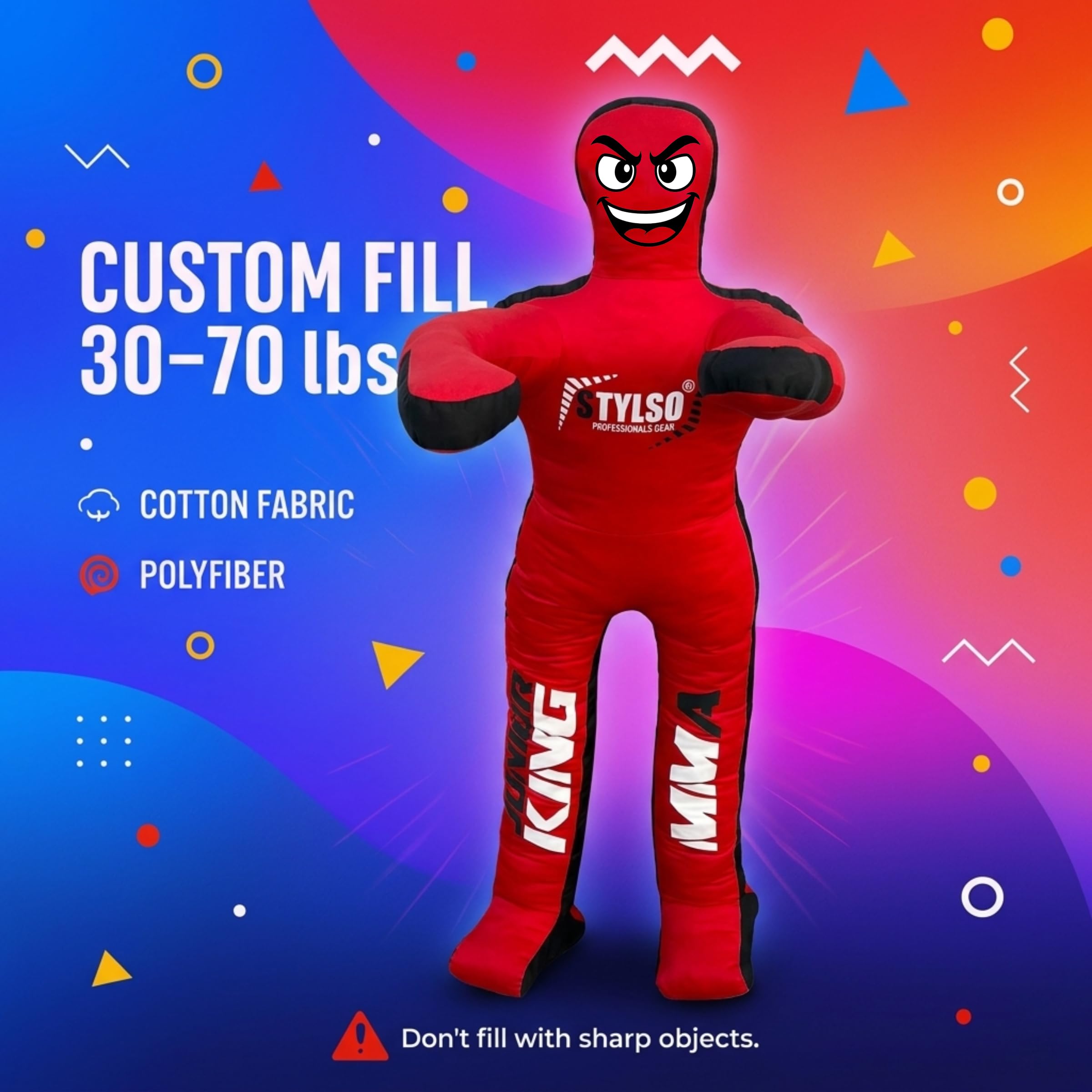 Mannequin de Lutte pour Enfants - pour jiu-Jitsu brésilien, Arts Martiaux Mixtes, MMA, Boxe, Judo karaté, Position Debout