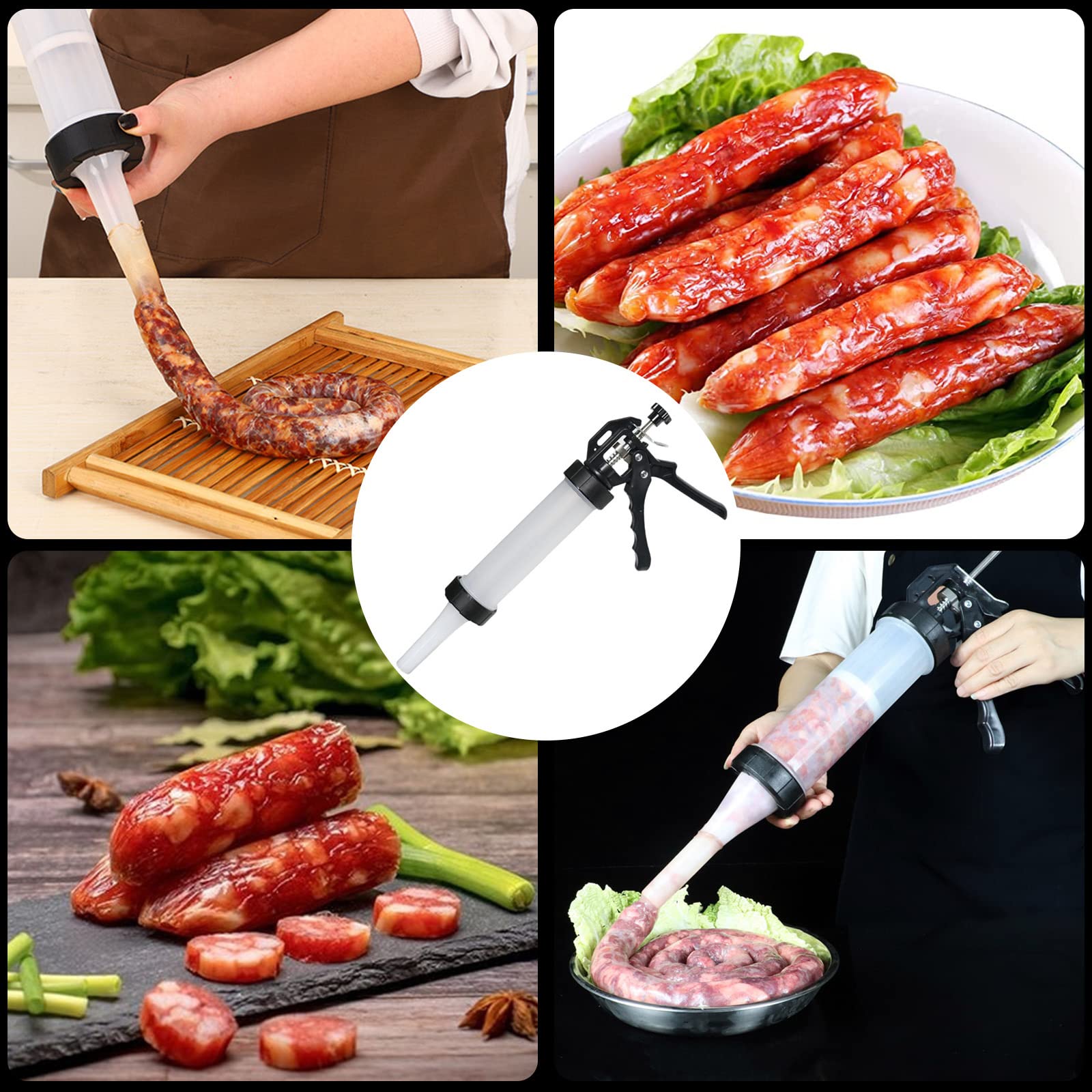 Amazon.co.jp: ソーセージスタッファー充填器 ソーセージメーカー 4