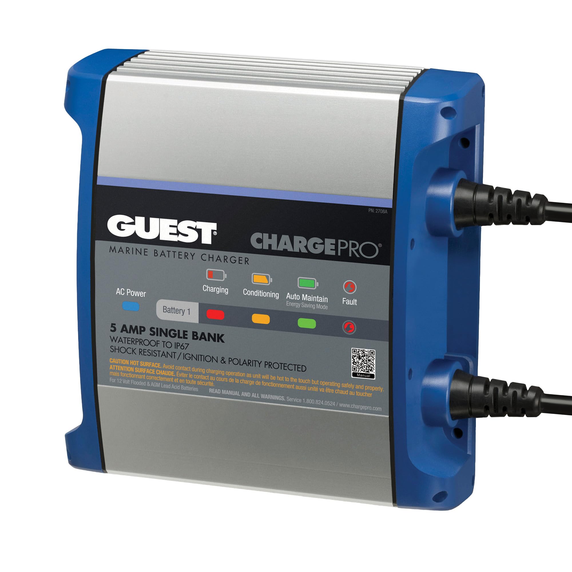 Guest 2708A Guest On-Board Battery Charger 5A / 12V; Bank; 120V Input