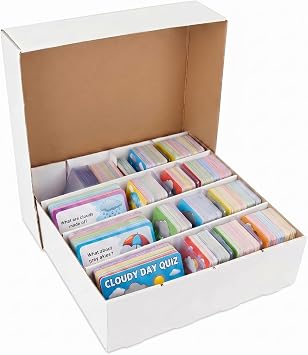 Yexiya 1 Pcs 3200 Count Sports Card Storage Boxes White Trading Card Box Collectible Trading for Soccer Baseball Game