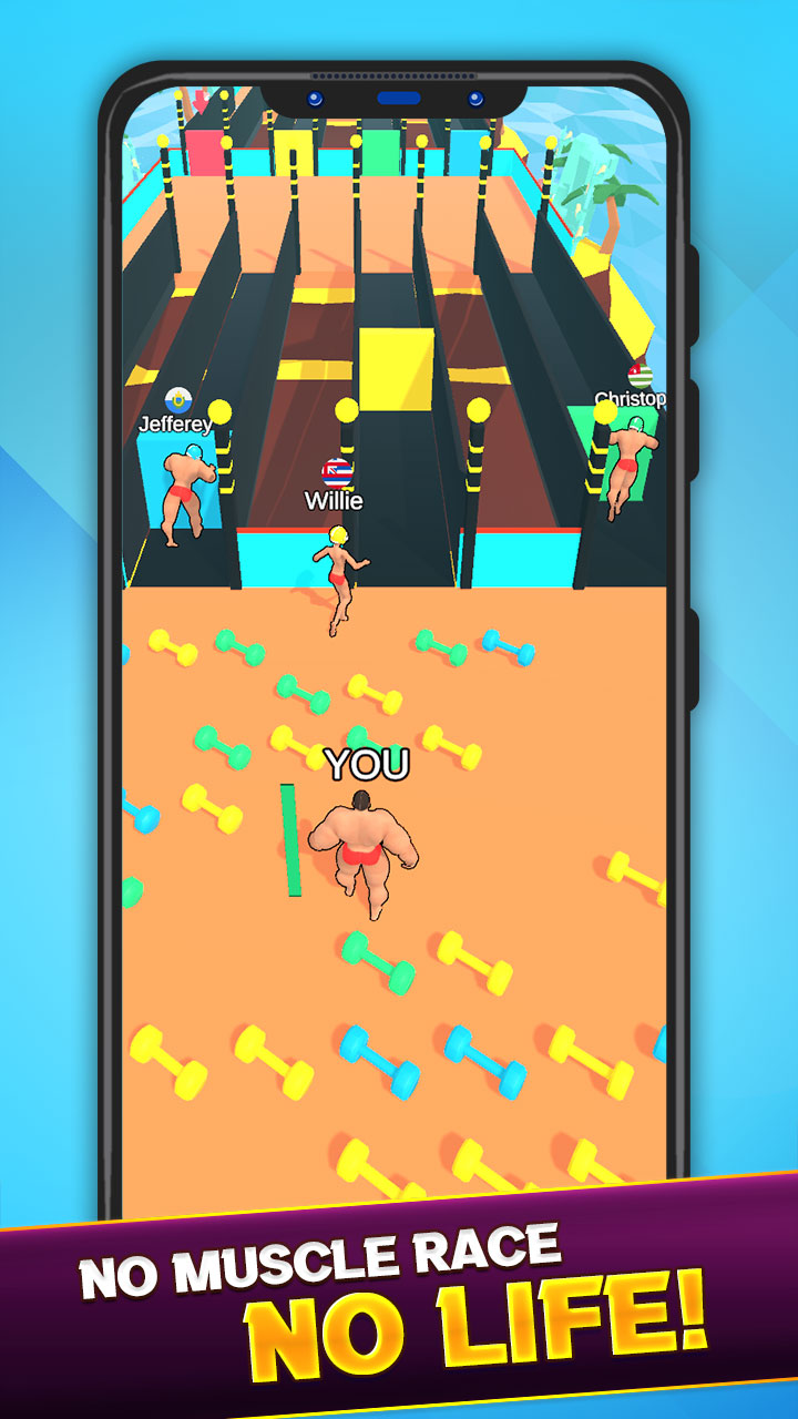 Muscle Race 3D Bridge Runner: Build Body Muscle Rush Push Master ...