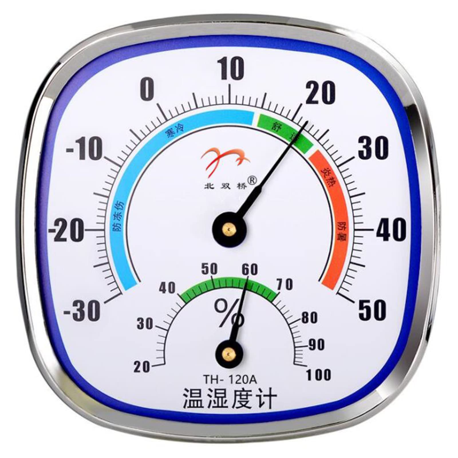 Tsophreniq 120A Thermometer Indoor With Humidity Gauge Wall/Hygrometer For Home Decorative Updated Analog Temperature Indoor Temperature Analog