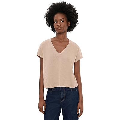 Michael Stars Harlan Cropped V-Neck Tee