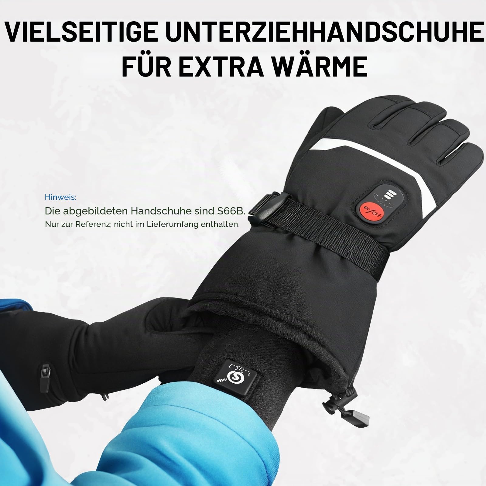 Day Wolf Beheizbare Handschuhe 7,4 V 2200 mAh Akku 3 Heizstufen Touchscreen wiederaufladbar Skifahren Snowboarden Radfahren Wandern