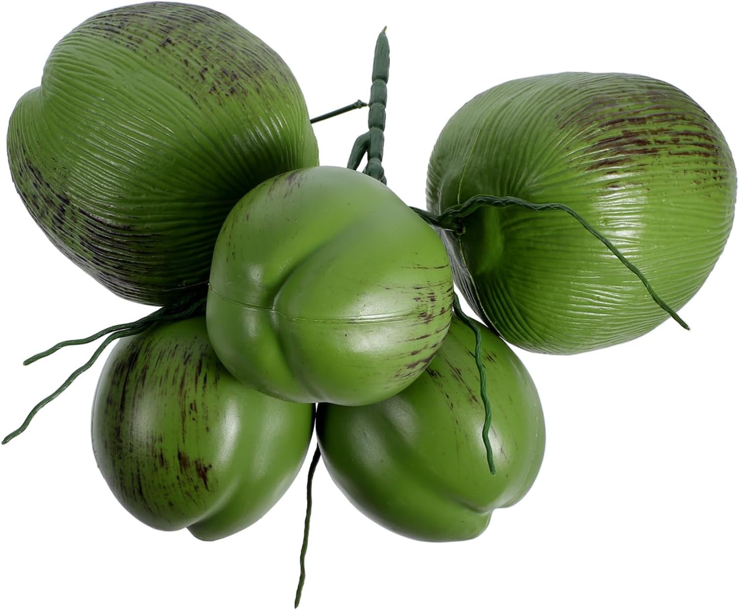 Bunch Realistic Artificial Coconut Decoration for Tropical Party Decorations Aloha Supplies Beach Wedding Decor Lightweight Fake Fruit for Home and Office Use