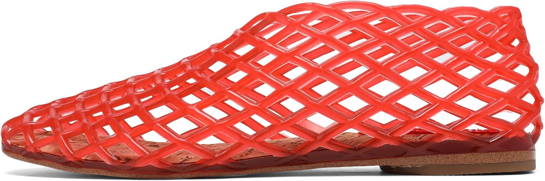 Jelly Mesh Ballet Flats - Comfortable Clear Jelly Shoes, Adult Women's Closed Toe Flats Sandals