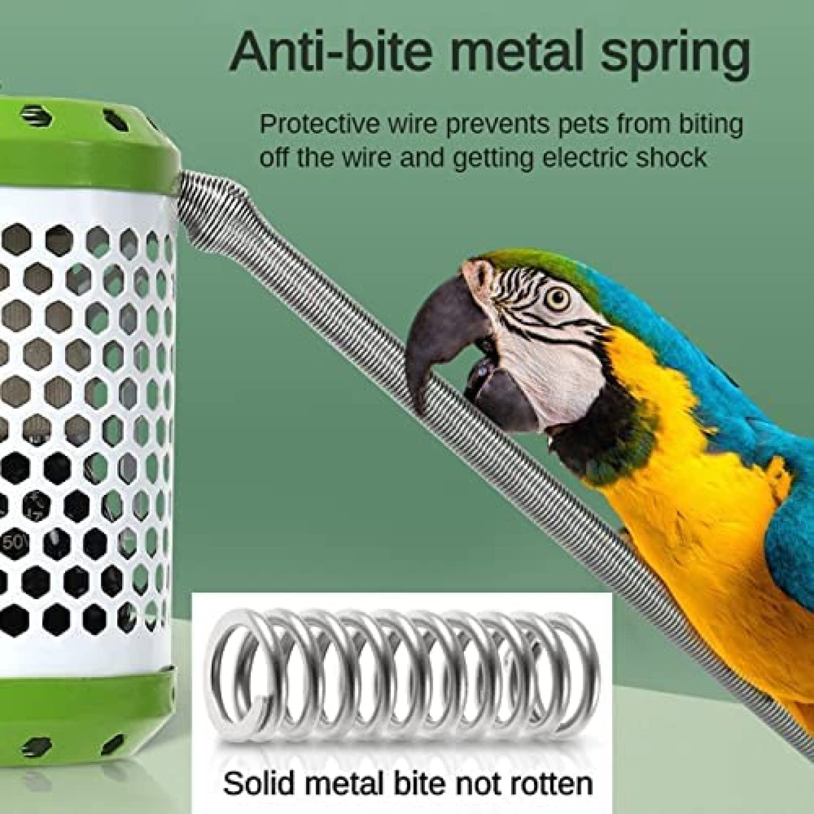 Bombilla de lámpara de Calor Ajustable de 100W, Calentador de lámpara de calefacción para Reptiles, Calentador de pájaros con Pantalla antiescaldaduras y línea antimordidas