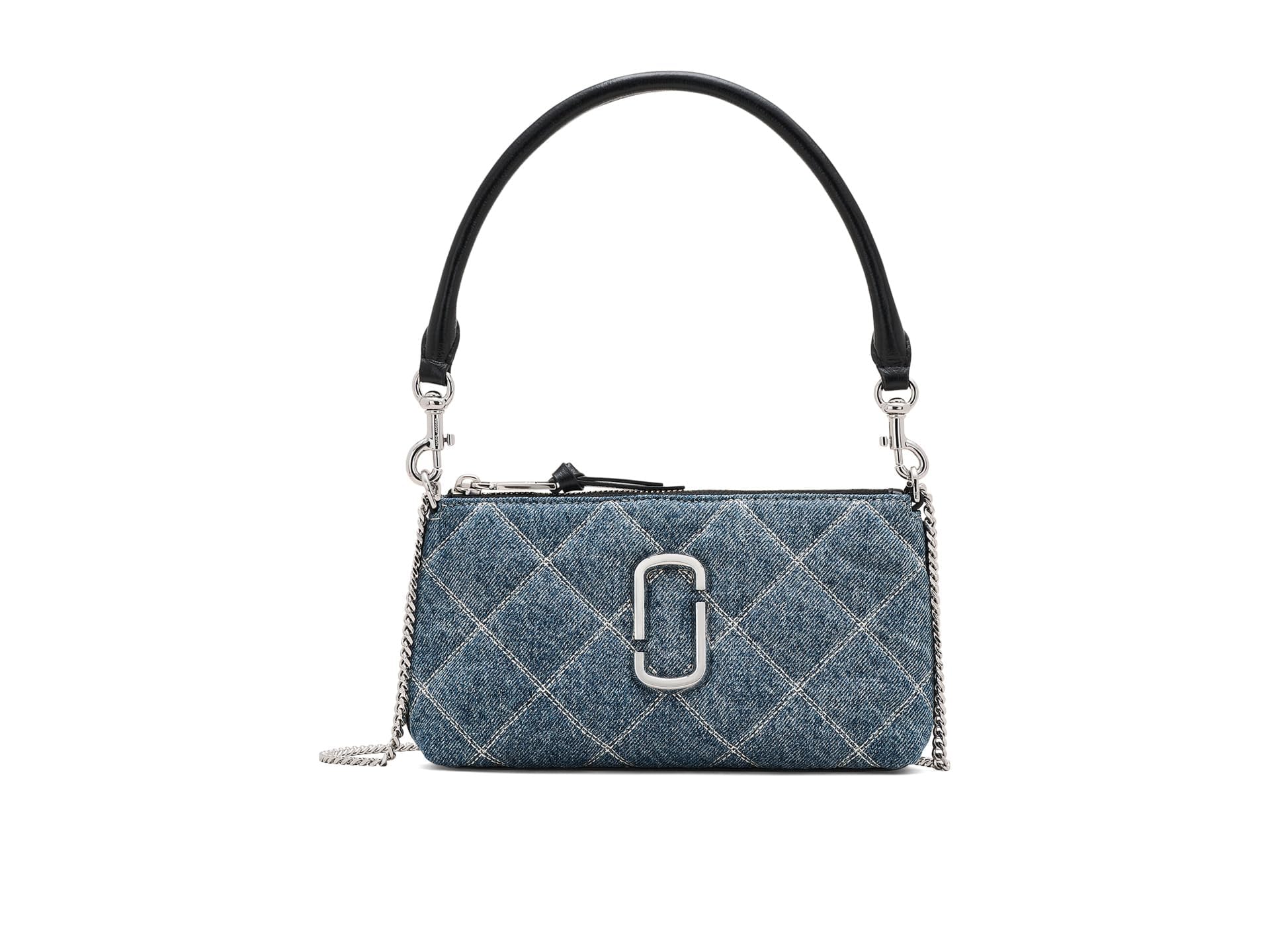 Sac à main MARC JACOBS THE POCHETTE en denim matelassé