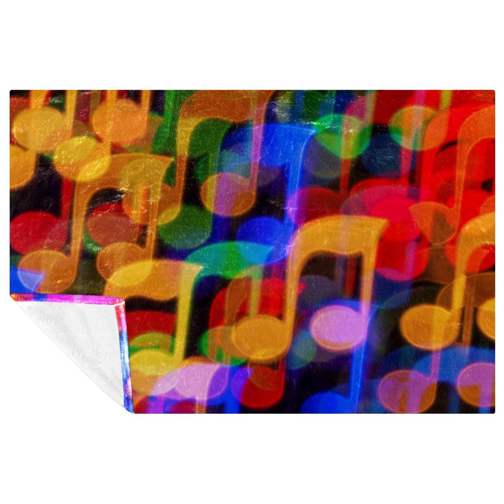 Plaid doux notes de musique pour envelopper vos moments de douceur au lit ou au camping