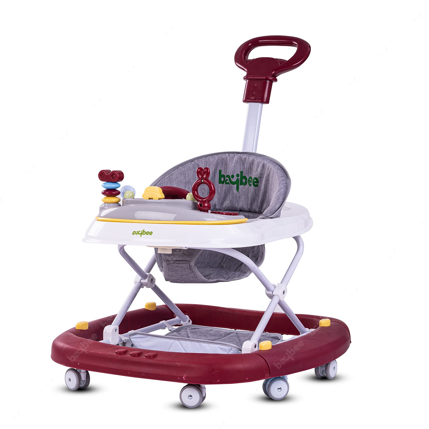Baybee Orion Baby Walker Cum Rocker Kids Walker for Babies with Adjustable Height and Musical Toy Bar Rattles and Toys Ultra Soft Seat-Activity Walker for Kids Wheel 6 Months to 2 Year