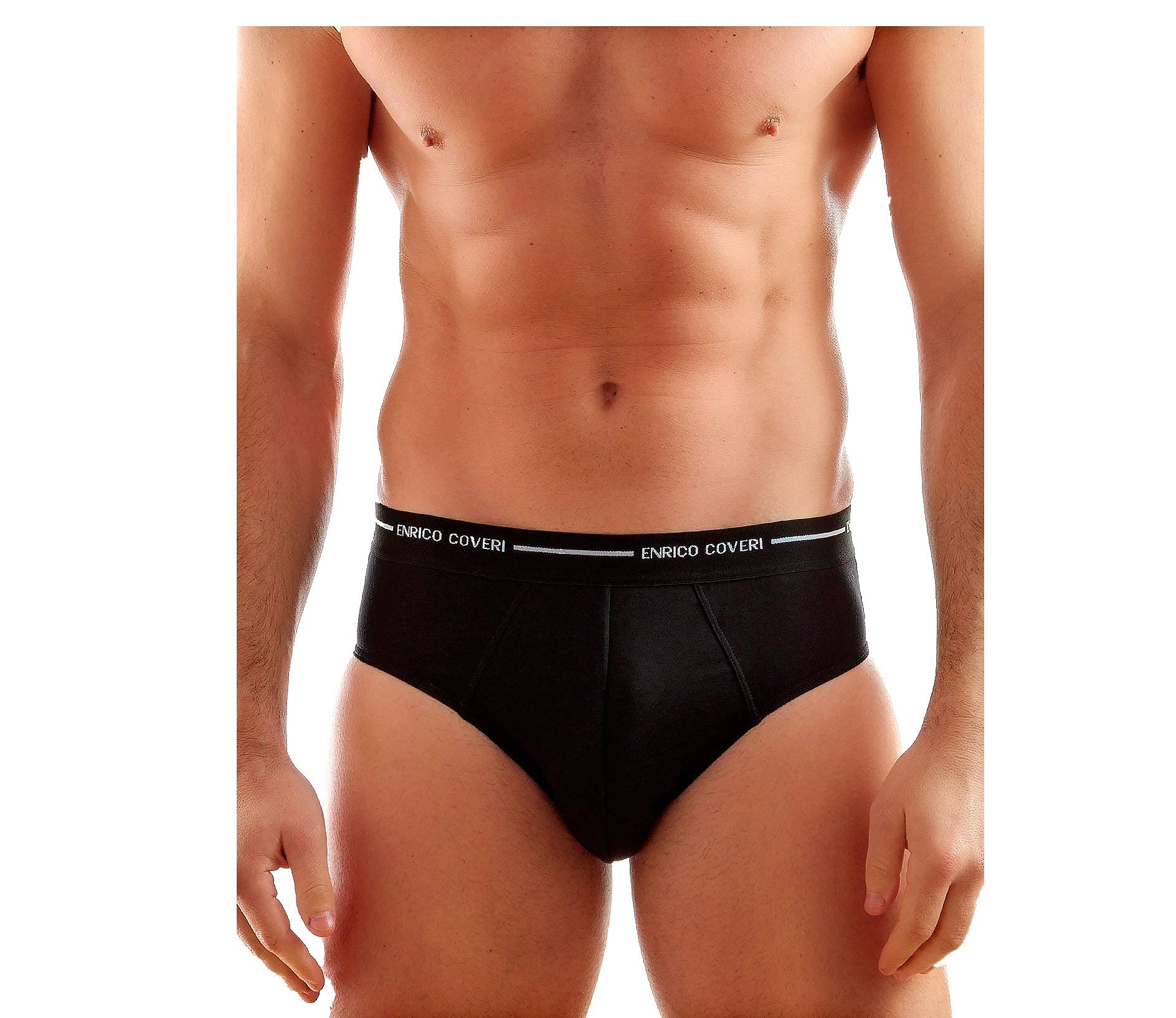 Enrico Coveri Slip Uomo Offerta 6-12 Pezzi, Slip Uomo in Cotone BIELASTICO Elastico EST. Mutande Uomo Bianche e Colorate 1000