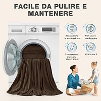 TAOCOCO Rugalmas Ágyfej Huzat Barna Velúr 180-200cm Mosható 6