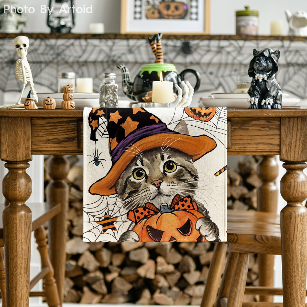 Halloween Tischläufer Mit Geister-Motiv – 183x33 Cm Dekoration Für Partys Und Zuhause