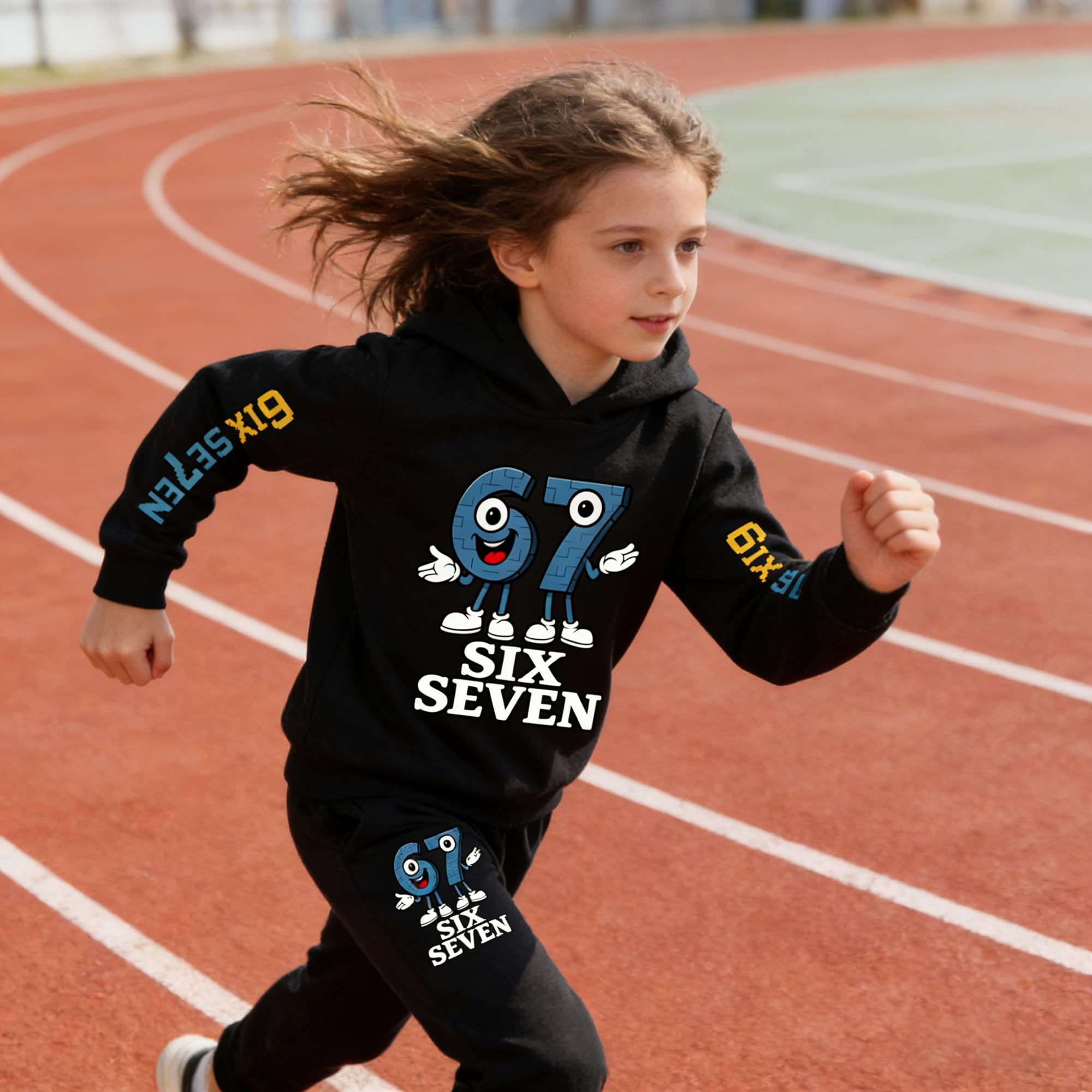 Costume à capuche pour enfant 67 Steal A Brainrot Sweat à capuche pour fille garçon Sweat à capuche mignon imprimé dessin animé Pull Sport Loisirs Sweat à capuche Cadeau