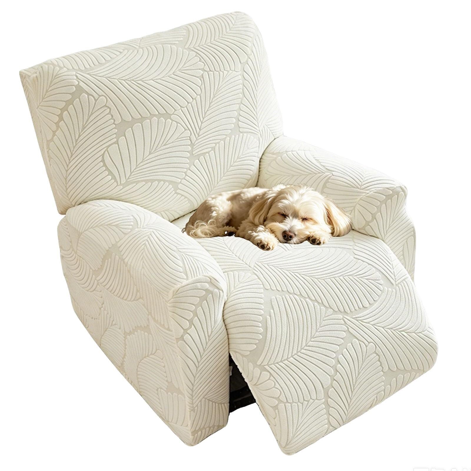 WWQQKJ Stretch Recliner Chair Cover, 4-Pieces Armchair Slipcover