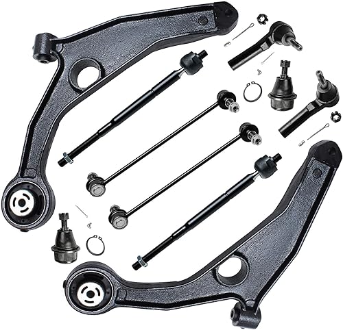 Detroit Axle - Kit de suspensión delantera de 10 piezas para Chrysler 200 2007-2010 Sebring 2008-2014 Dodge Avenger 2008-2014, 2 brazos de control