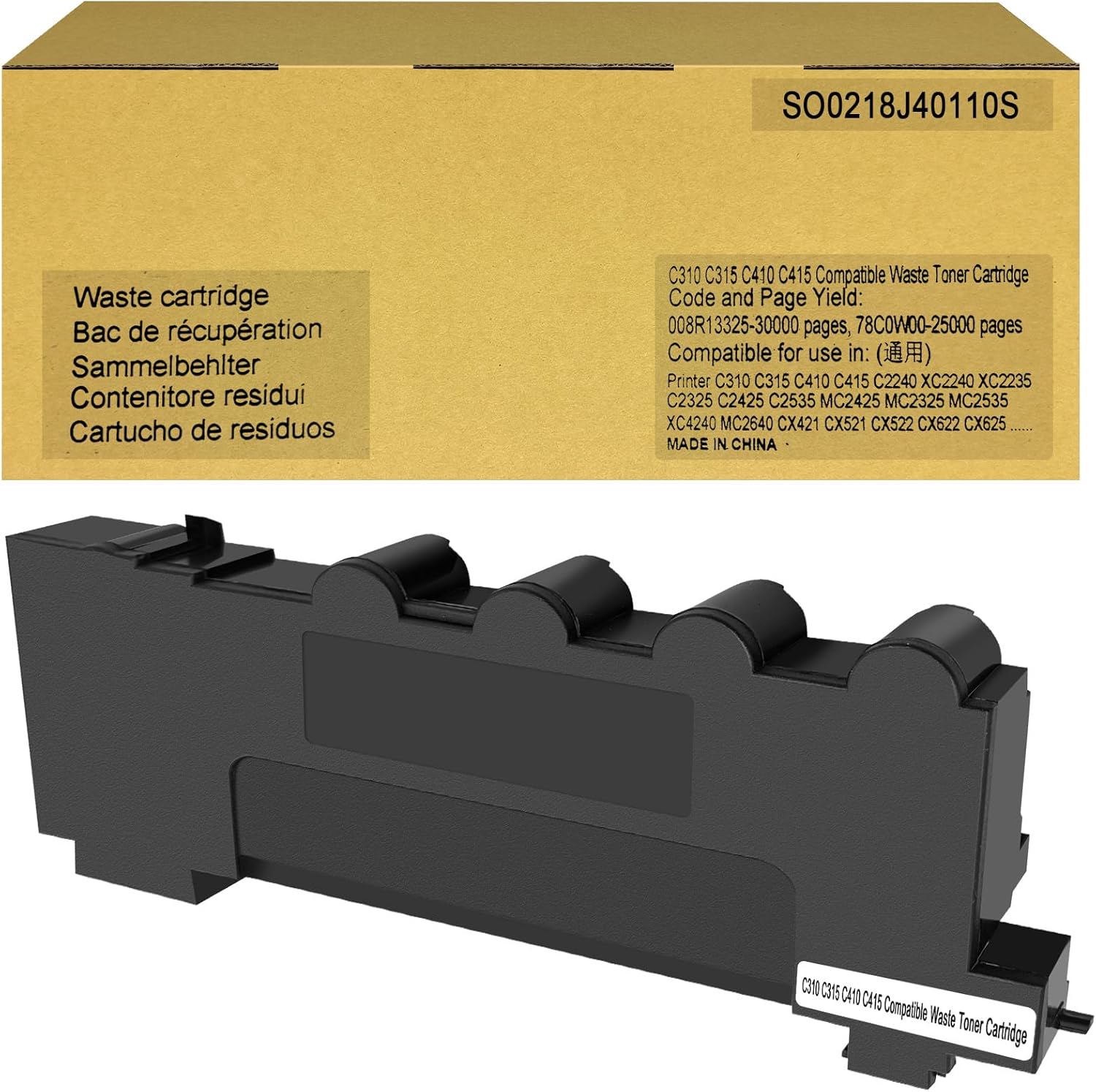 Compatible 008R13325 78C0W00 Waste Toner Cartridge for Xerox C310 C315 C410 C415 Lexmark C2240 XC2240 XC2235 C2325 C2425 C2535 MC2425 MC2325 MC2535 XC4240 MC2640 CX421 Printer Collector