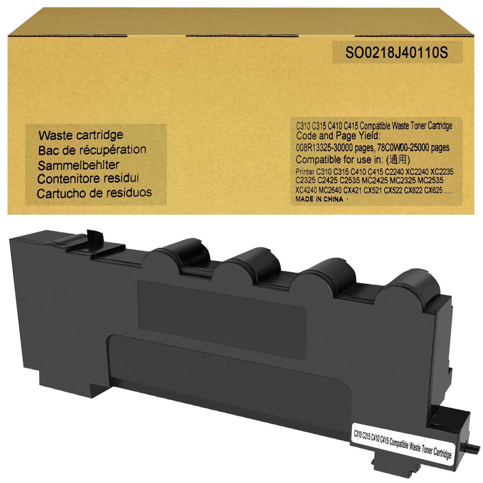 008R13325 78C0W00 Resttonerkartusche Kompatible für Xerox C310 C315 C410 C415 Lexmark C2240 XC2240 XC2235 C2325 C2425 C2535 MC2425 MC2325 MC2535 XC4240 MC2640 CX421 Drucker Abfallkartusche