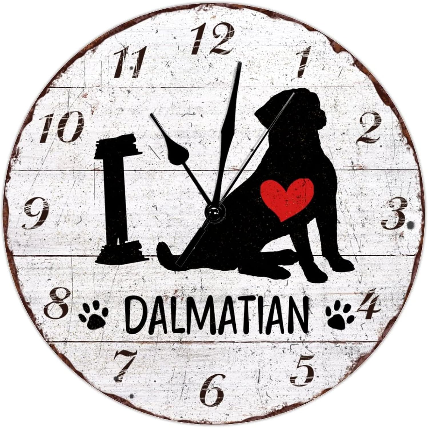 Swavecat Dalmatian Decorative Wall Clock Silent NonTicking