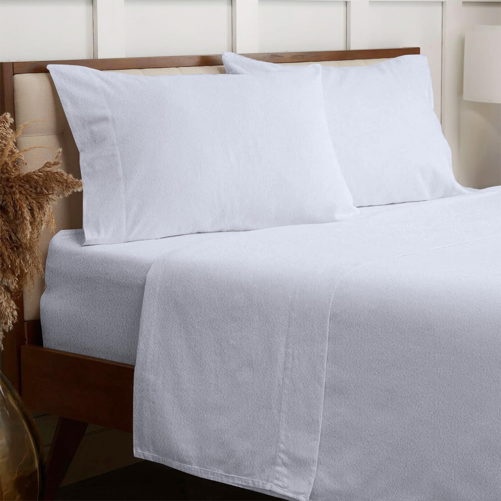 100% Brushed Cotton Soft Flannelette 30CM Fitted Sheets Single size Thermal Soft Luxury Warm Flannel Extra Deep Cozy Bottom Bed Cover