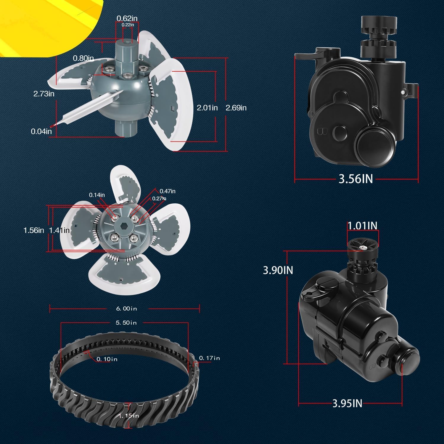 Kit d'entretien complet R0796200 pour nettoyeur de piscine Zodiac Baracuda MX8, MX6, MX8 EL et MX6EL (pièces de rechange), compatible avec R0524900, R0526100, R0527000, R0525100, R0524700 et