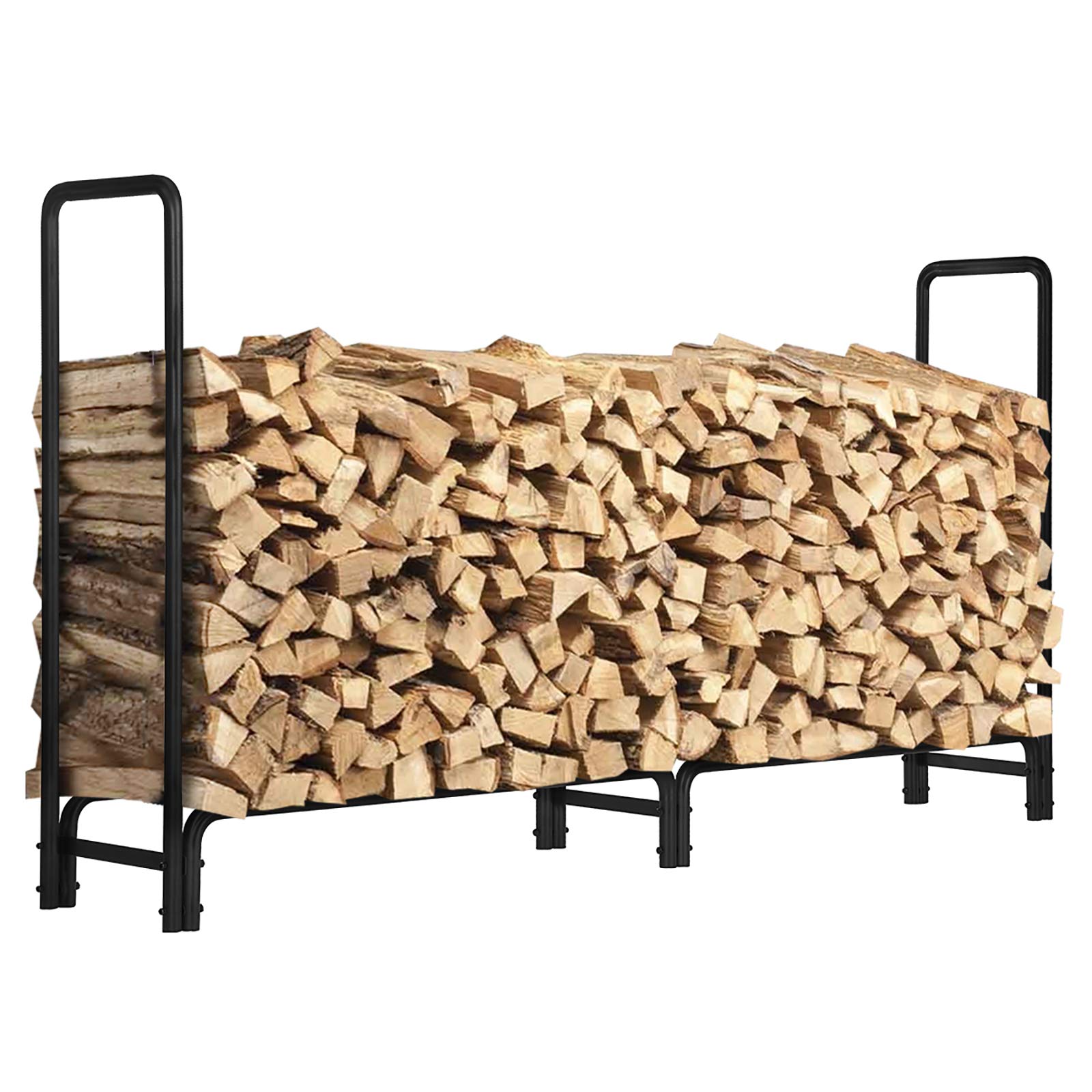 Buy 8ft Firewood Rack Outdoor Heavy Duty Log Rack Firewood Storage Rack