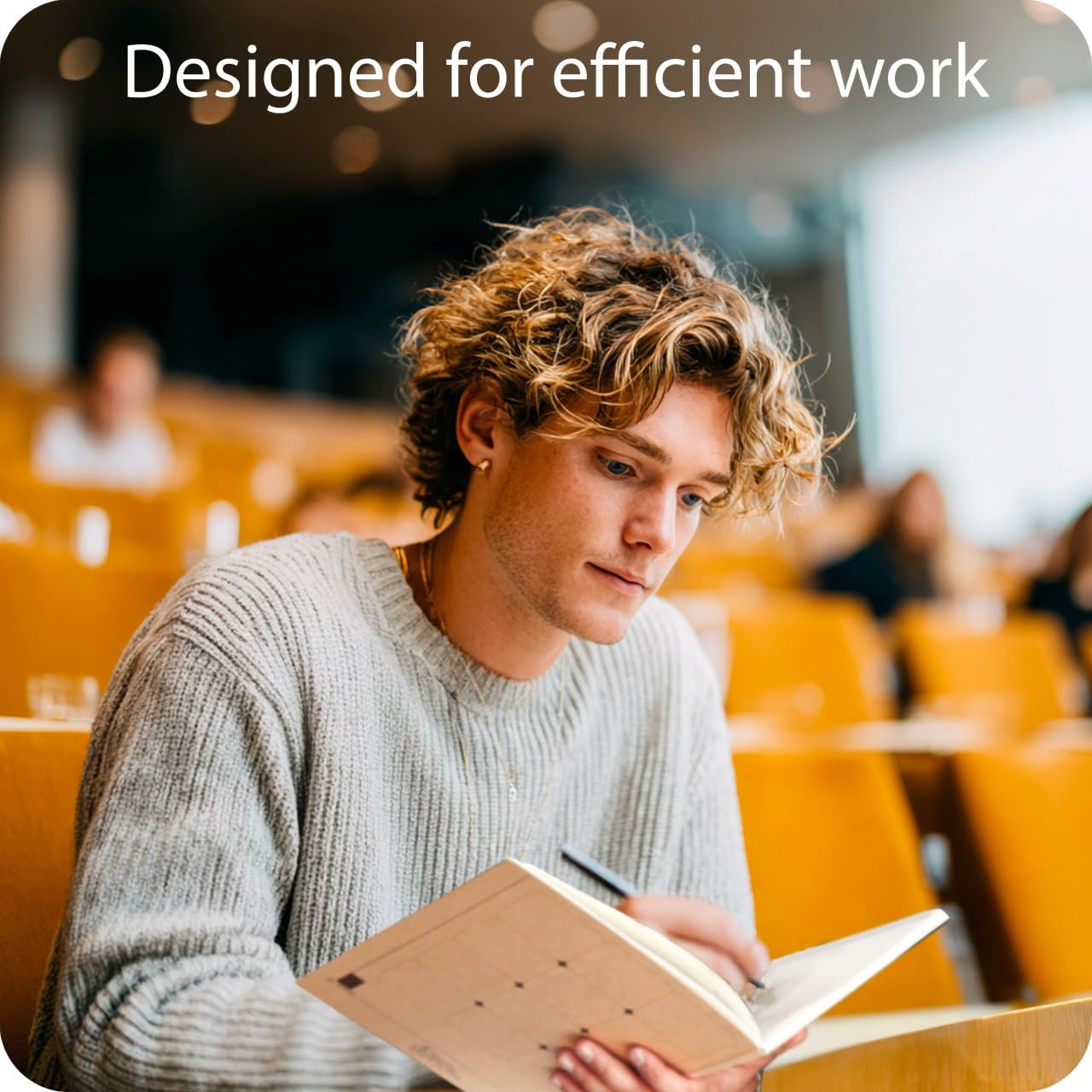 le vent Set di quaderni a righe formato A4 – Confezione da 4 diari a righe, 100 pagine, 100 g/m², distesi, ecologici, 8,5 x 11 cm, copertina rigida per scuola, ufficio e studenti