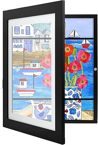 Proyectos de arte para niños, apertura frontal y pantalla de imágenes intercambiables, marcos de arte para niños, marco de ilustraciones para niños Proyectos de arte para niños, apertura frontal y pantalla de imágenes intercambiables, marcos de arte para niños, marco de ilustraciones para niños