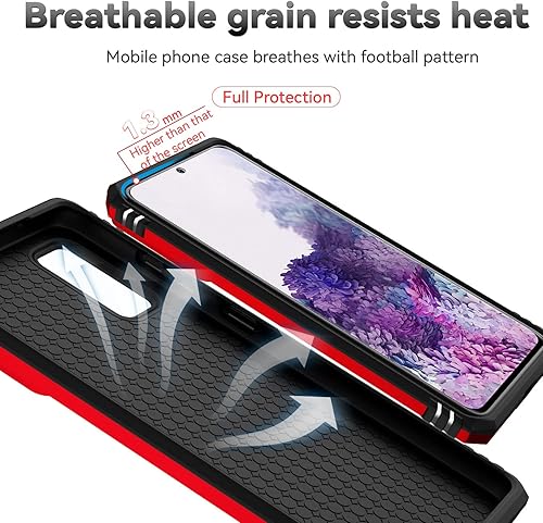 Miniatura 9 de Funda para Samsung Galaxy S20 con cubierta para lente de cámara, protector de pantalla HD, doble capa de grado militar a prueba de caídas, soporte