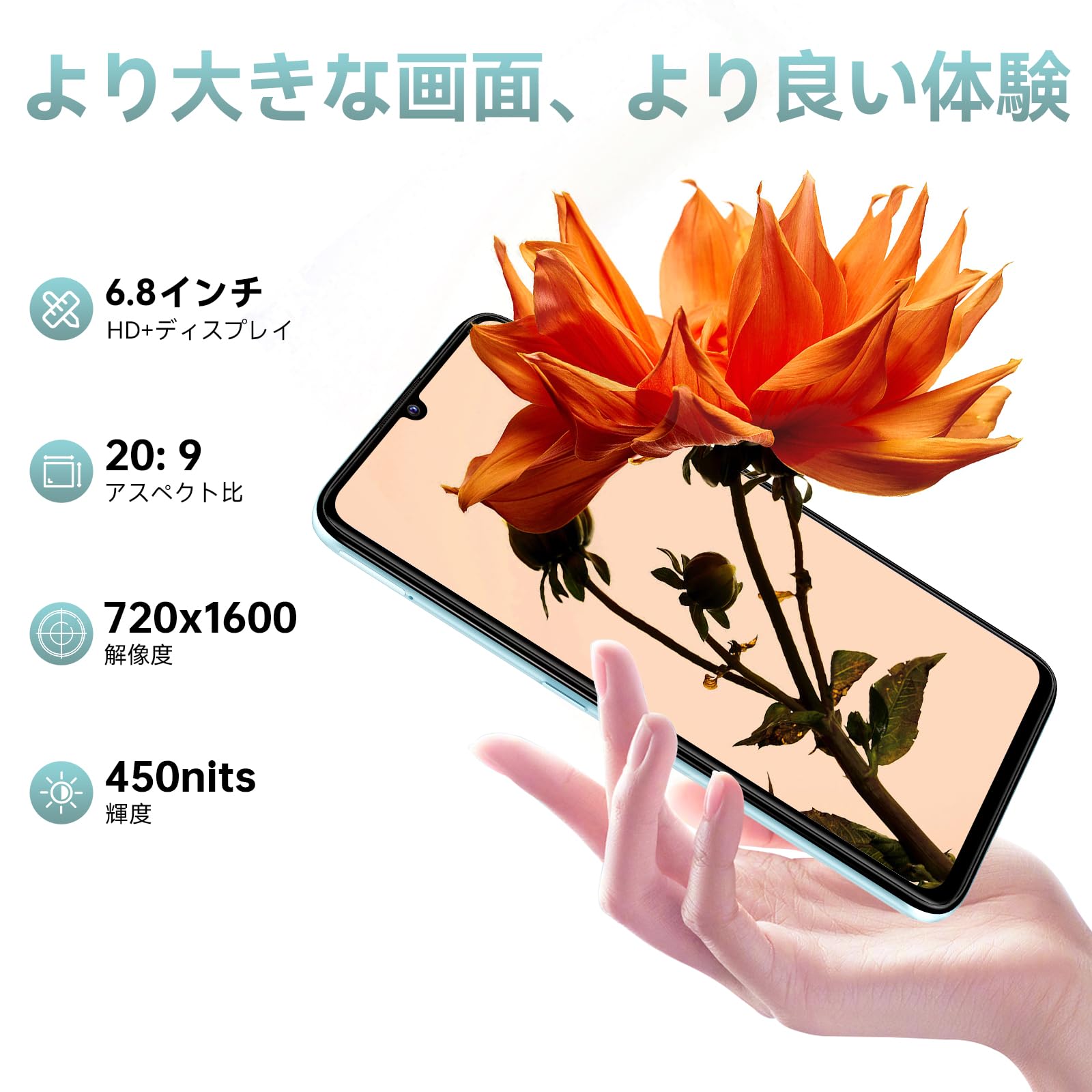 Amazon | OUKITEL C33 SIMフリー スマホ 本体 15GB+256GB拡張可能