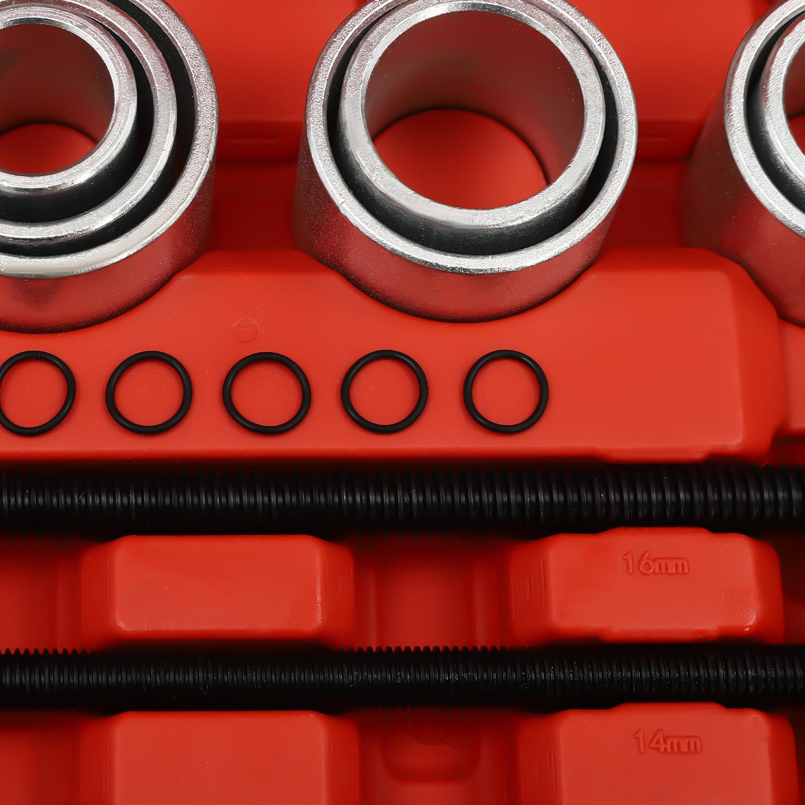 Set di 28 utensili per la rimozione e l'installazione di cuscinetti a boccola, set di 28 presse speciali e tiranti, adatti per la manutenzione dell'auto e la riparazione professionale del