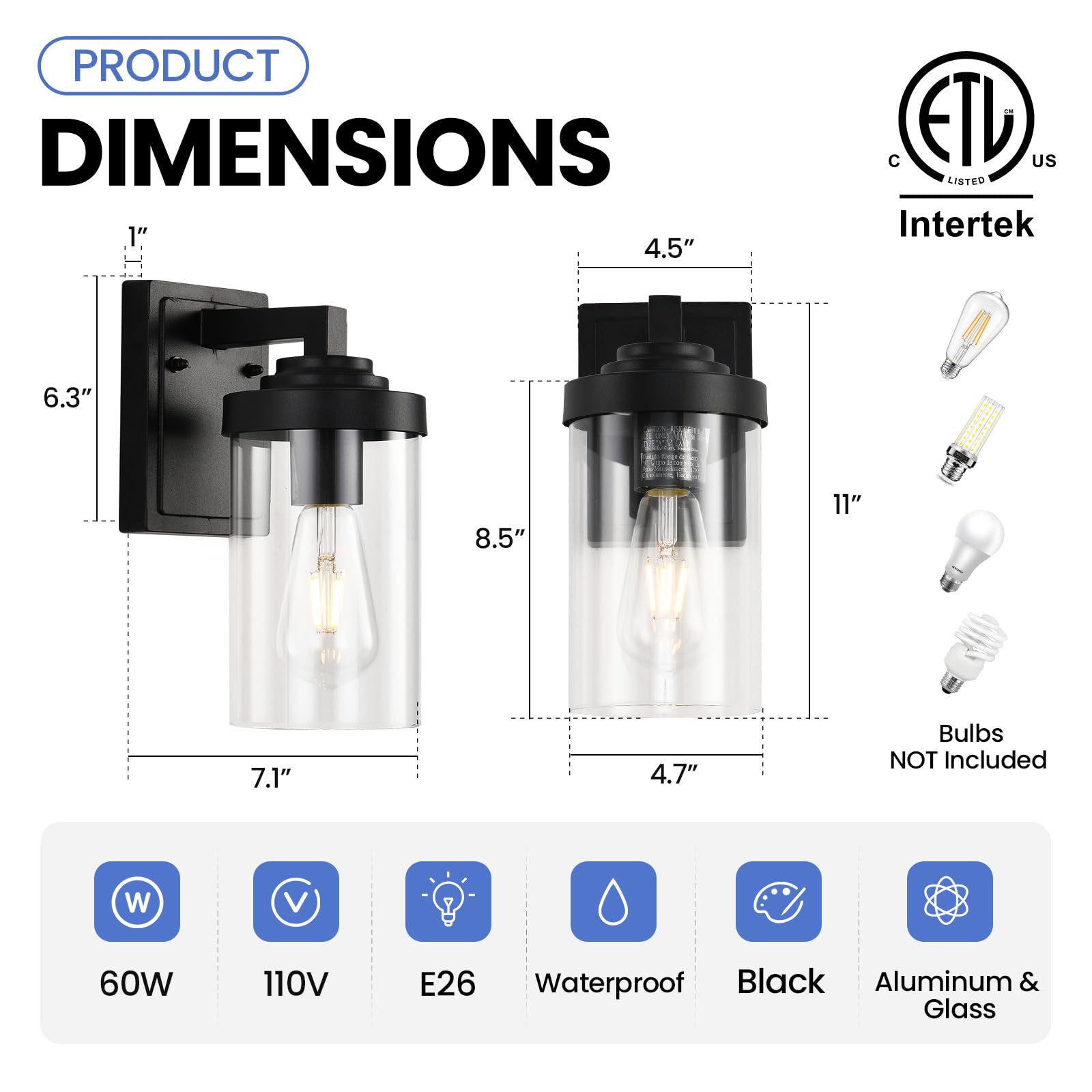 ayao　no2 Hampton Bay Black Exterior Wall Lantern 245 746 for sale