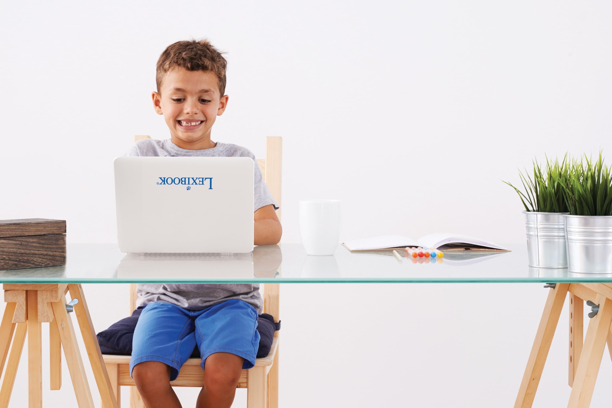 LEXIBOOK - Portatile educativo e bilingue spagnolo/inglese - Giocattolo per bambini con 124 Attività per l'apprendimento della matematica, digitale, logica, lettura di orologi, giochi e musica